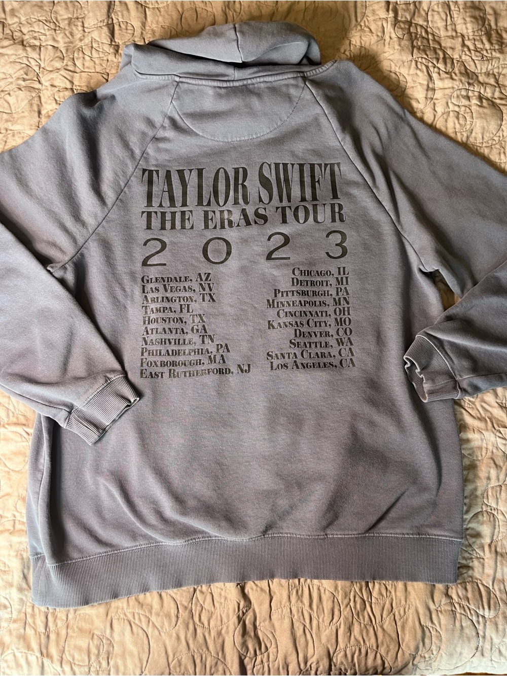 Taylor Swift The Eras Tour 2023 Gray Hoodie—Large